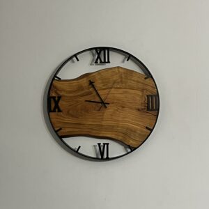 Zegar 50cm z drewna czereśni